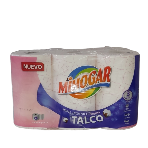 Mihogar papel higienico talco 6 rollos