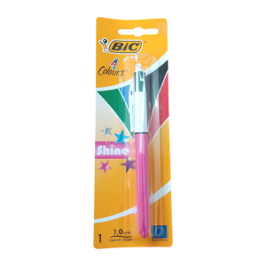 Bic 4 Colours Shine Color Rosa silver Blister 1unidad.