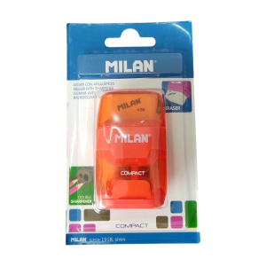 Milan borrador + sacapuntas surt. colores