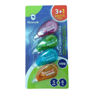 Bismark Cinta correctora mini 3+1unid.  ( 5mmx6m )