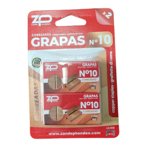 ZP Grapas cobreadas nº 10 pack-2u.