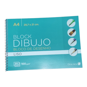 Block dibujo A4 con recuadro 20 hojas 100g/m2