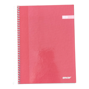Ancor libreta cuadros A5 tapa dura 80 hojas 90 grs. Roja