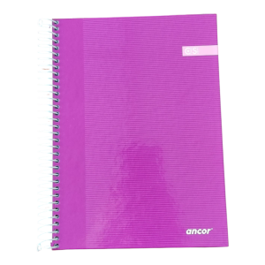 Ancor libreta cuadros  A5 tapa dura 80 hojas 90 grs. Morada