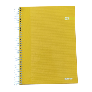 Ancor libreta 2 rayas A5 tapa dura 80 hojas 90 grs. Amarilla