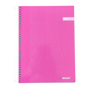Ancor libreta 2 rayas A5 tapa dura 80 hojas 90 grs. Rosa