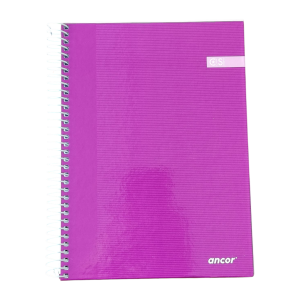 Ancor libreta 2 rayas A5 tapa dura 80 hojas 90 grs. Morada