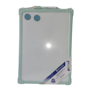 Bismark pizarra magnetica Doble cara +2 imanes +rotulador ( verde claro Pastel ) 25x35 cm.