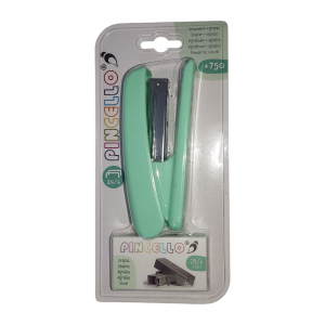 Pincello Grapadora grande + Grapas 24/6     ( Verde )