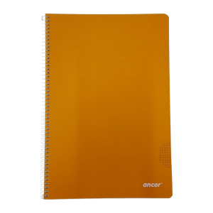 Ancor libreta A4 Cuadros tapa Blanda 80hojas 90grs. Naranja