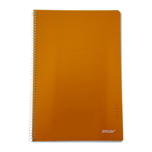 Ancor libreta A4 1 Raya tapa Blanda 80hojas 90grs. Naranja