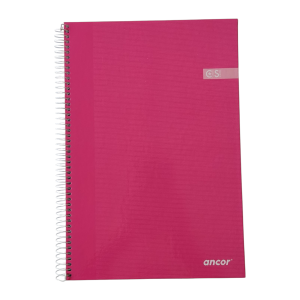 Ancor libreta A4 2 Rayas tapa dura 80hojas 90grs. Rosa