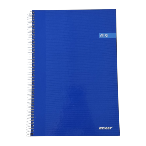 Ancor libreta A4 2 Rayas tapa dura 80hojas 90grs. Azul