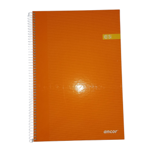 Ancor libreta A4 2 Rayas tapa dura 80hojas 90grs. Naranja
