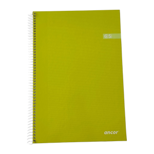 Ancor libreta A4 cuadros tapa dura 80hojas 90grs. Verde.