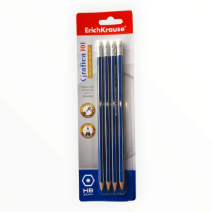 ErichKrause lapiz+goma pack -4 unidades.